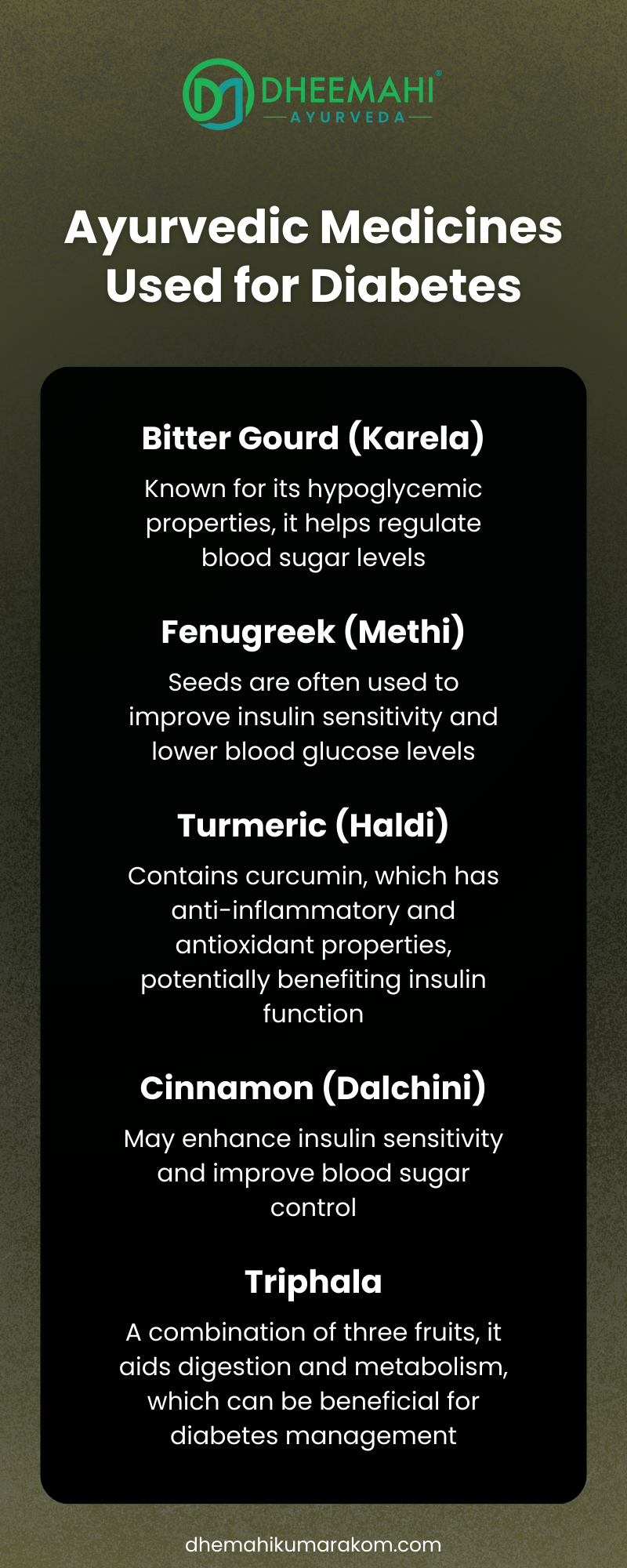 Ayurvedic Medicines Used for Diabetes