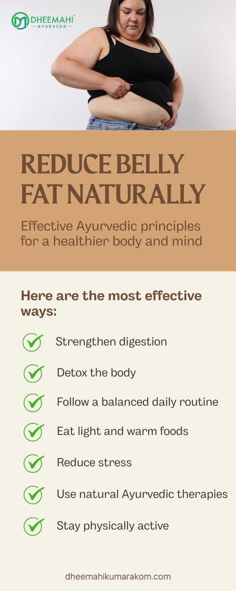Excess belly and abdominal fat highlighting the need for Ayurvedic treatment focused on digestion, detox, and lifestyle balance.